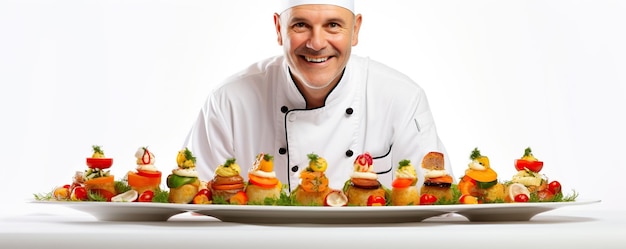 Kucharz prezentujący potrawę